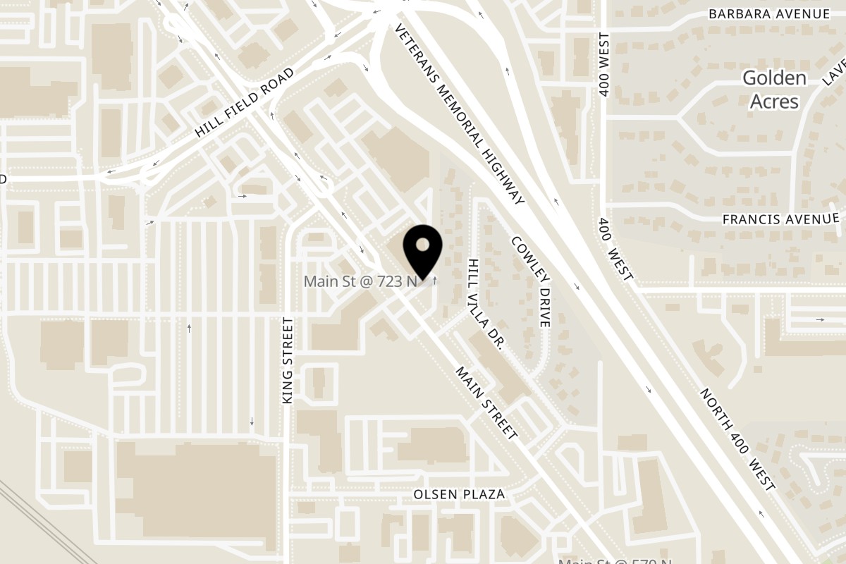 Map showing the location of C & B Famous Chicken on 698 N Main St in Layton